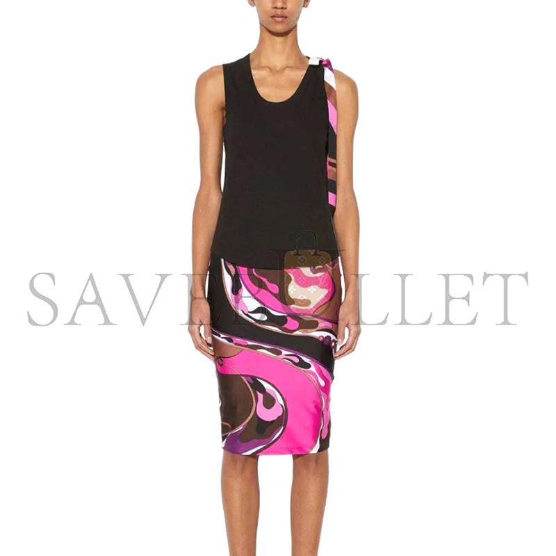 PUCCI EMILIO COTTON TANK TOP IN BLACK 4UTP204U982999